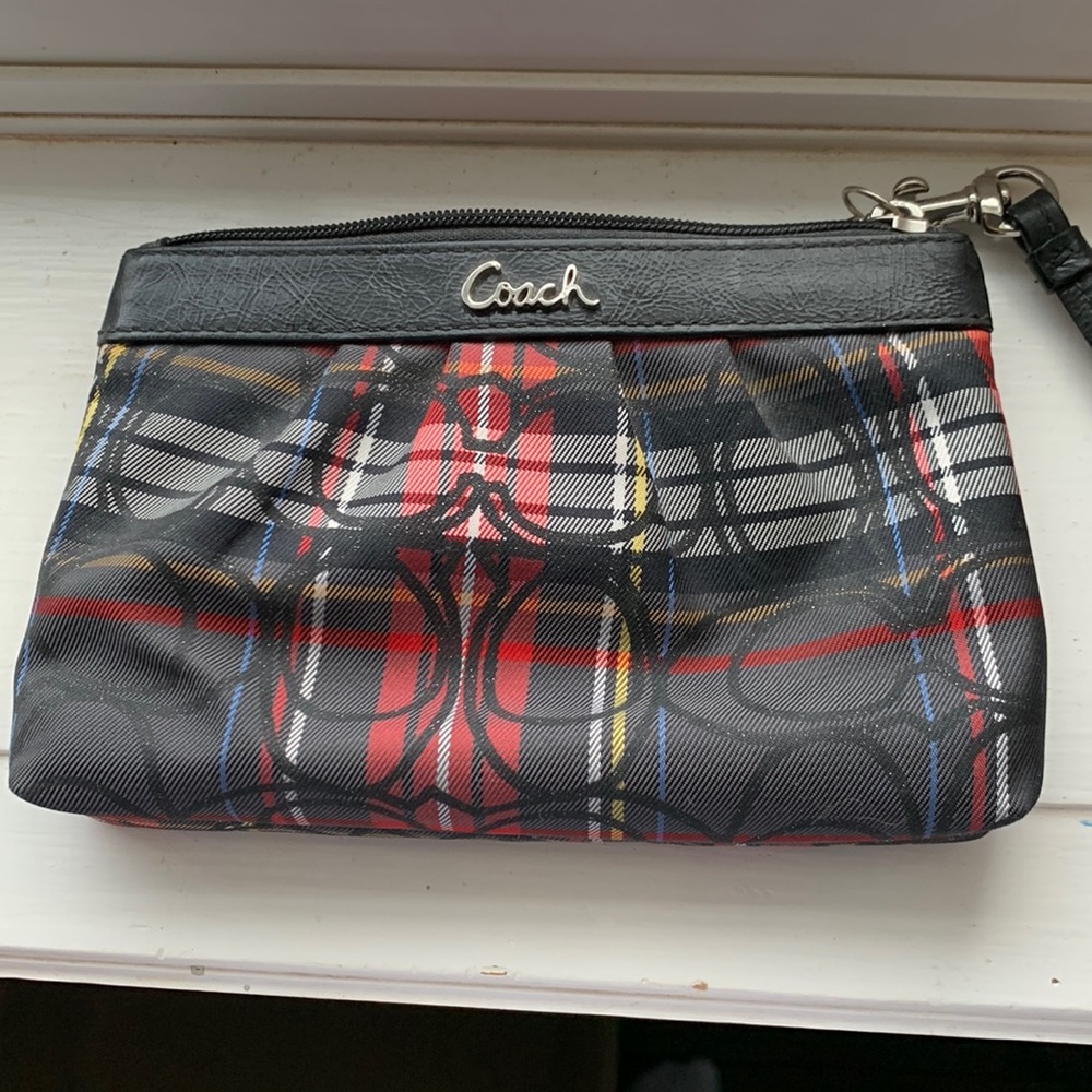 Vintage multicolor coach wristlet.
